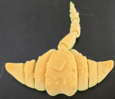 Articulated Flap Jack Manta 3D printed figure, colors may vary, made by Z Axis Rising