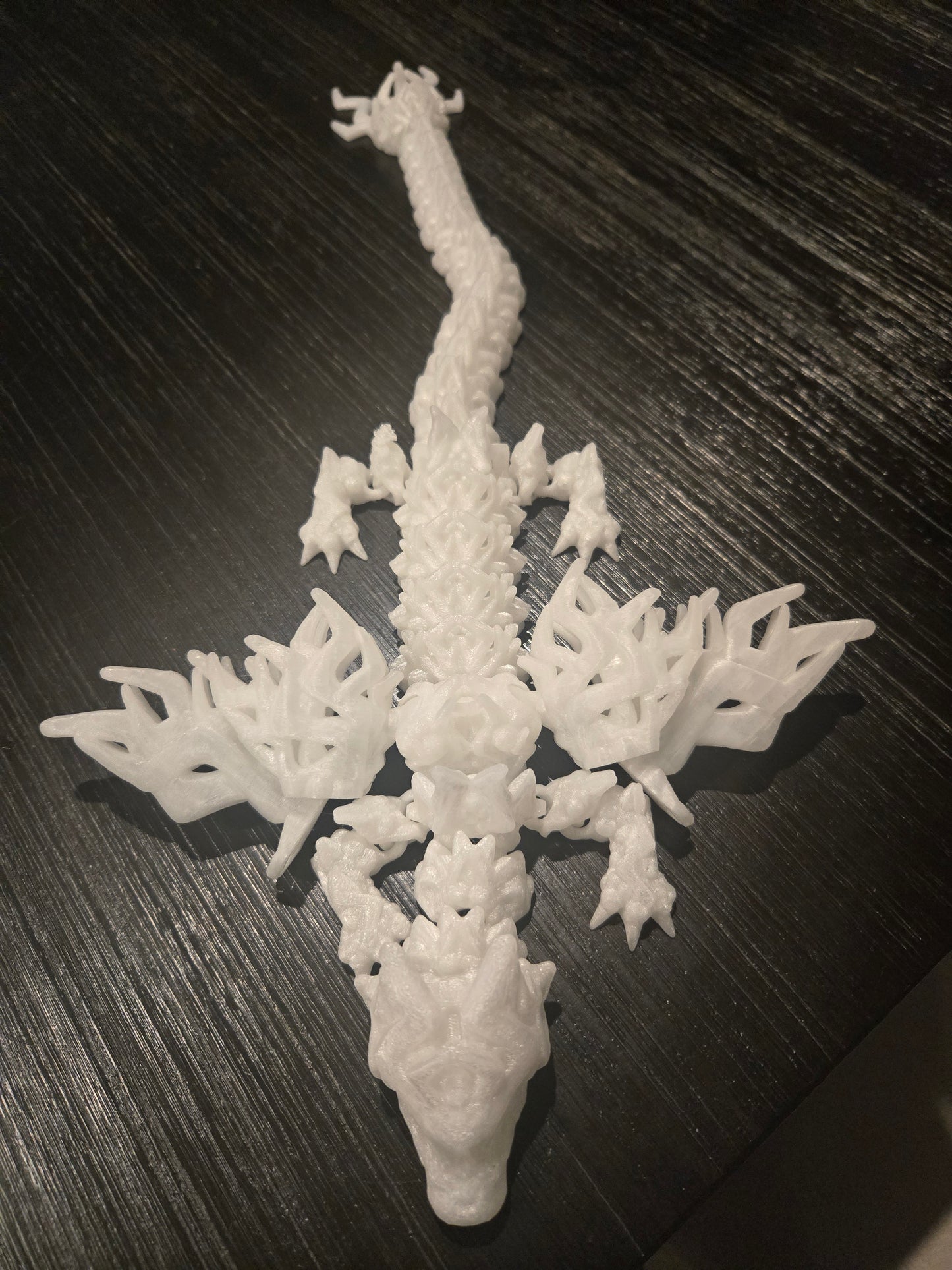 Storm Dragon articulated 3D printed figure, colors may vary, made by Z Axis Rising