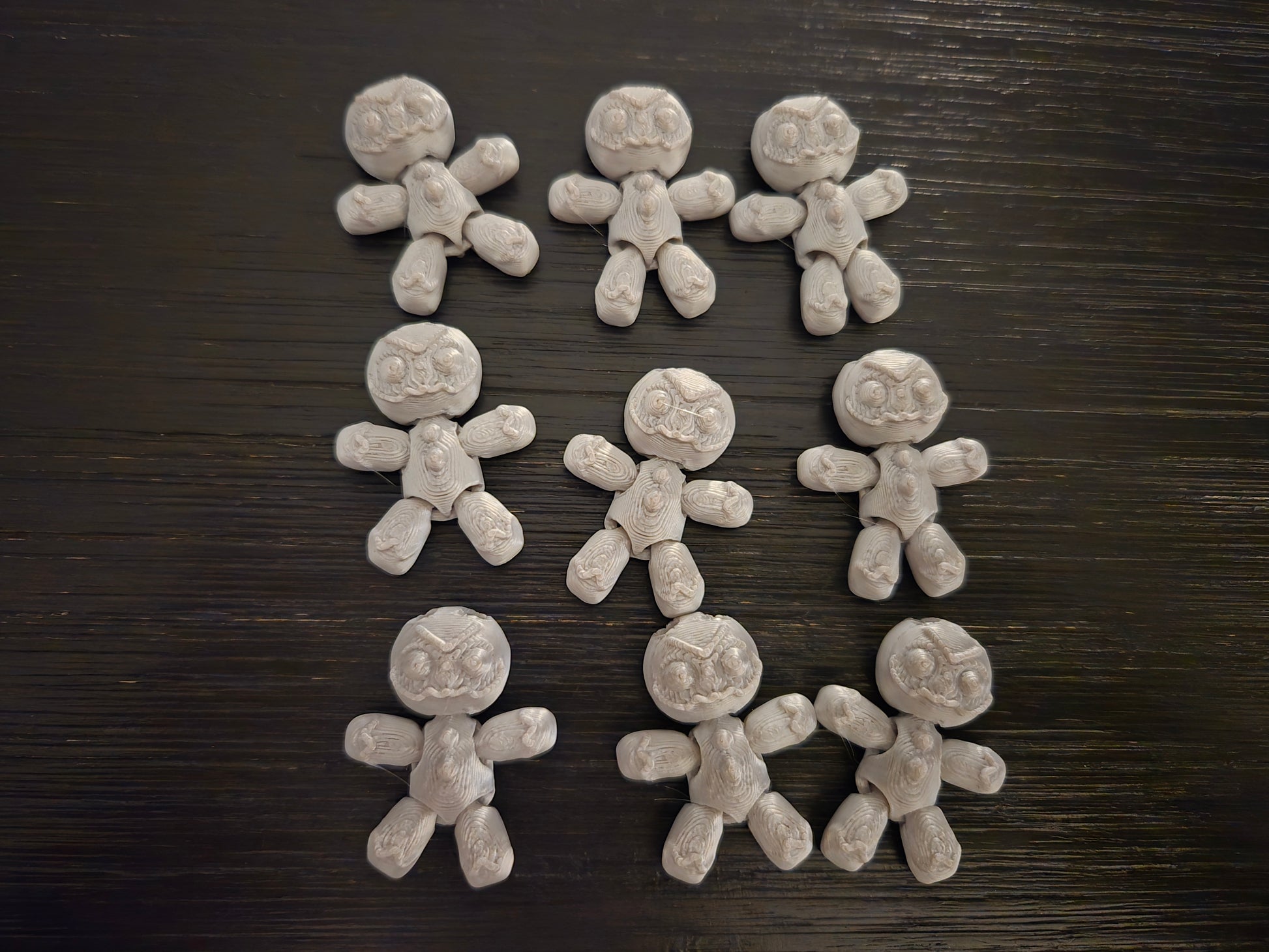 Mini Gingy articulated gingerbread man 3D printed figurine, colors may vary, made by Z Axis Rising