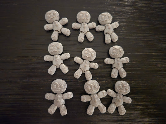 Mini Gingy articulated gingerbread man 3D printed figurine, colors may vary, made by Z Axis Rising
