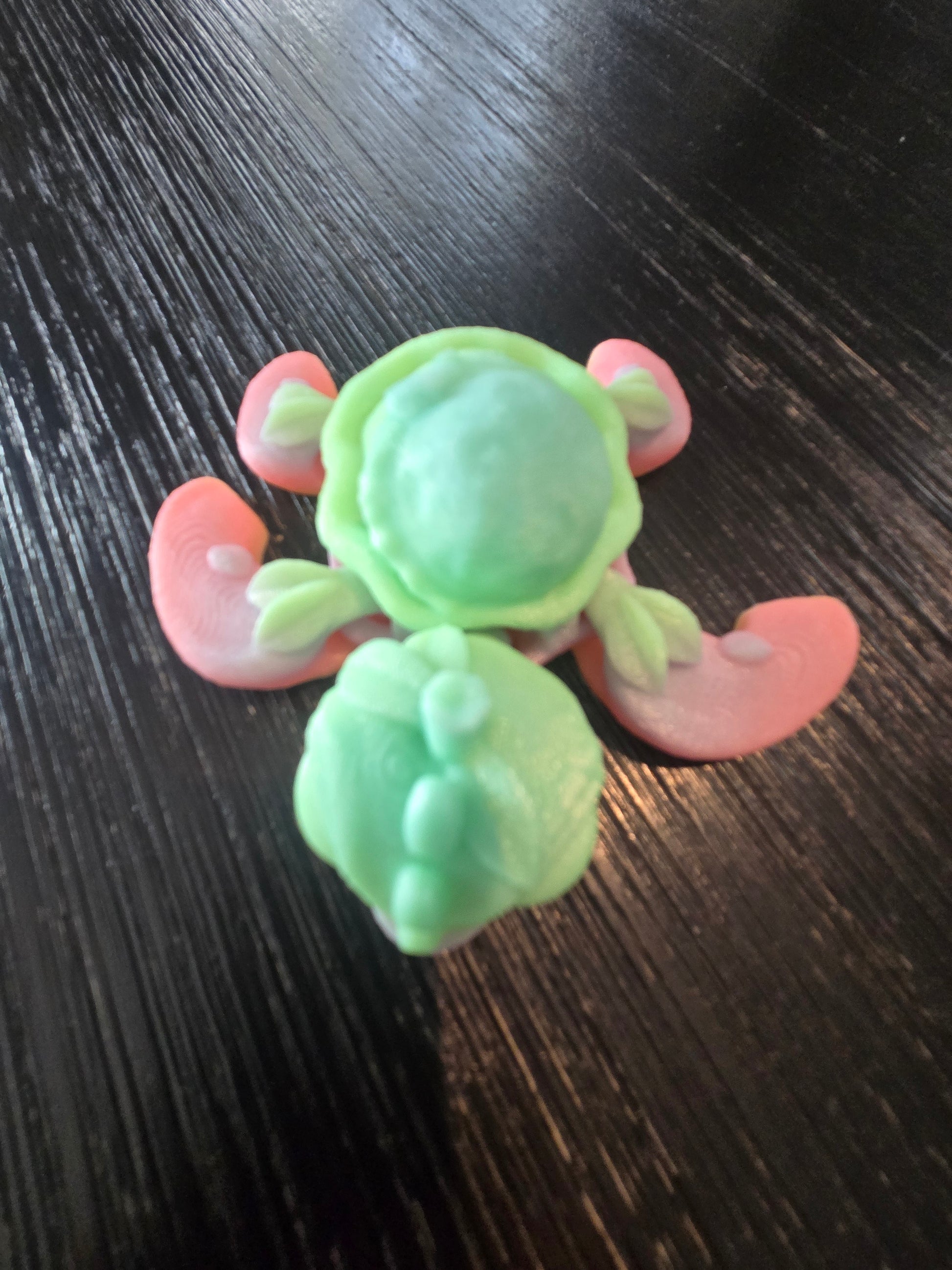 Apple Pie Turtle 3D printed figurine, colors may vary, made by Z Axis Rising 