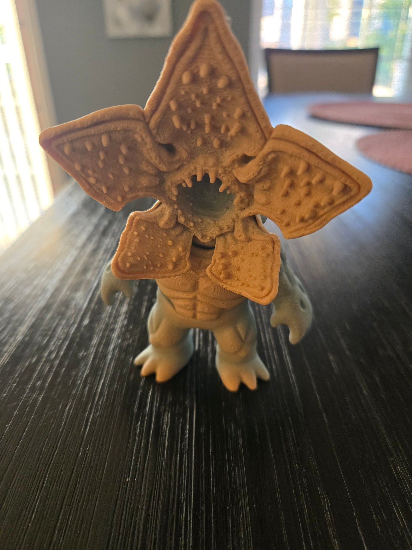 Demogorgon Stranger Things inspired 3D printed figurine front view, made by Z Axis Rising