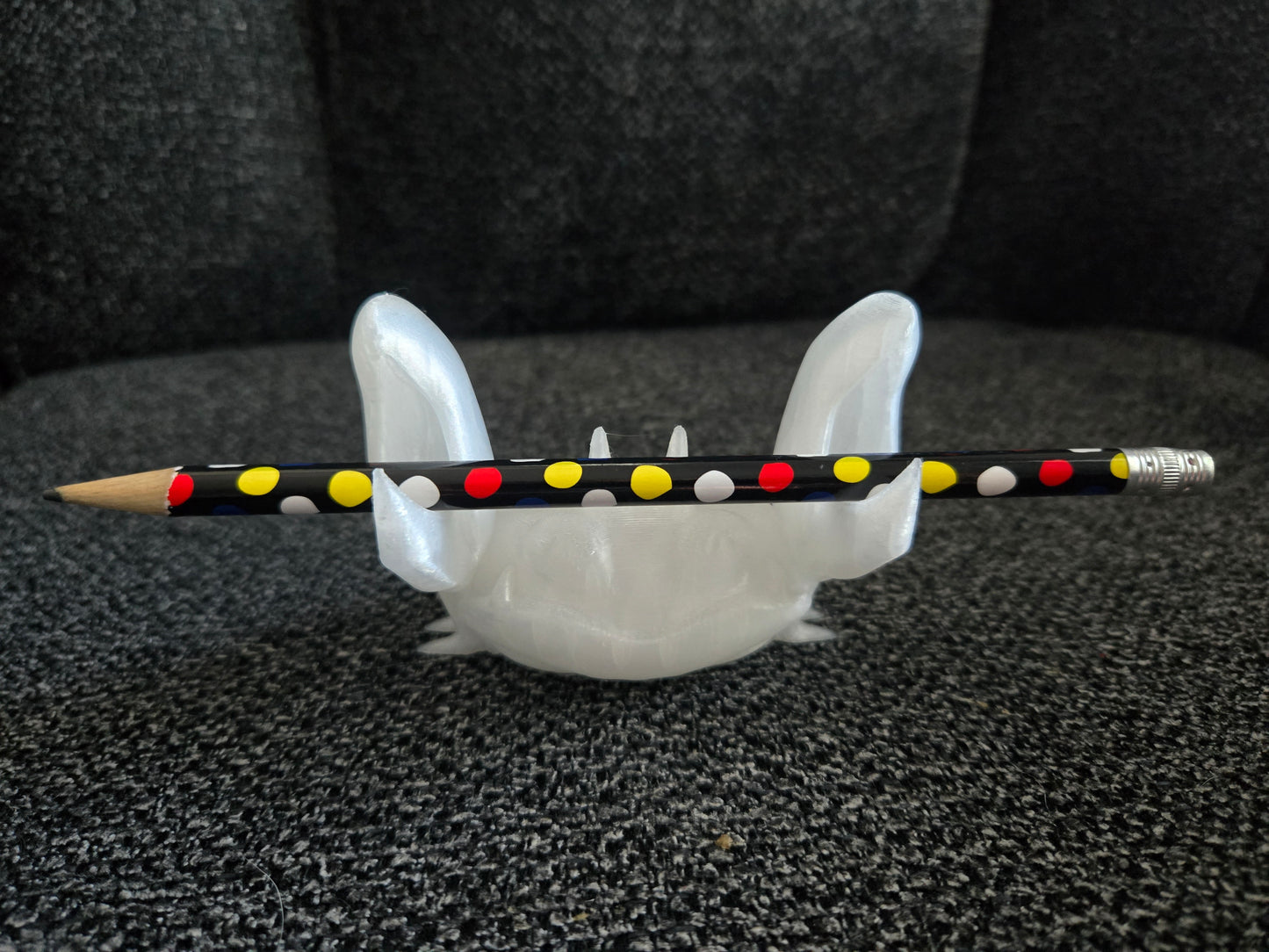 Clawsome Desk Crab 3D printed pencil holder with pencil, colors may vary, made by Z Axis Rising