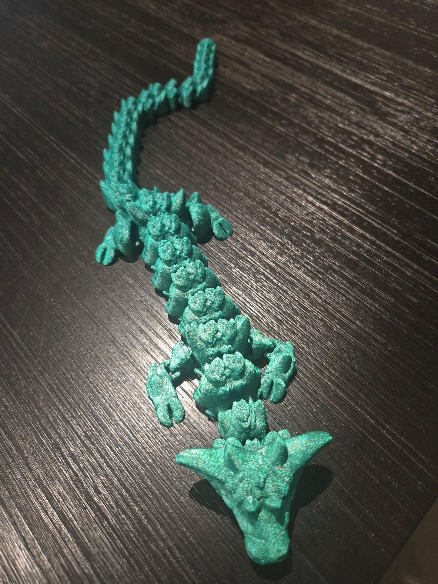 Articulated Cow Dragon medium 3D printed figure, colors may vary, made by Z Axis Rising