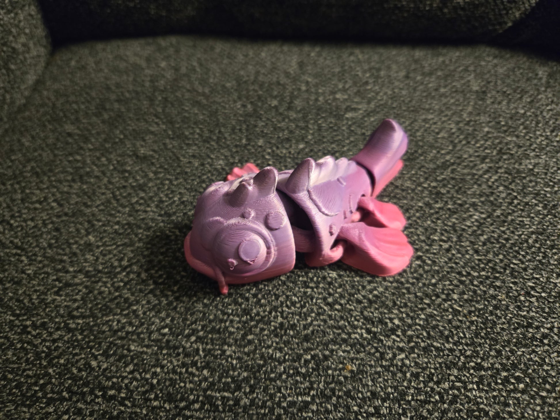 3D printed articulated mini koi fish with chubby face and poseable tail, colors may vary