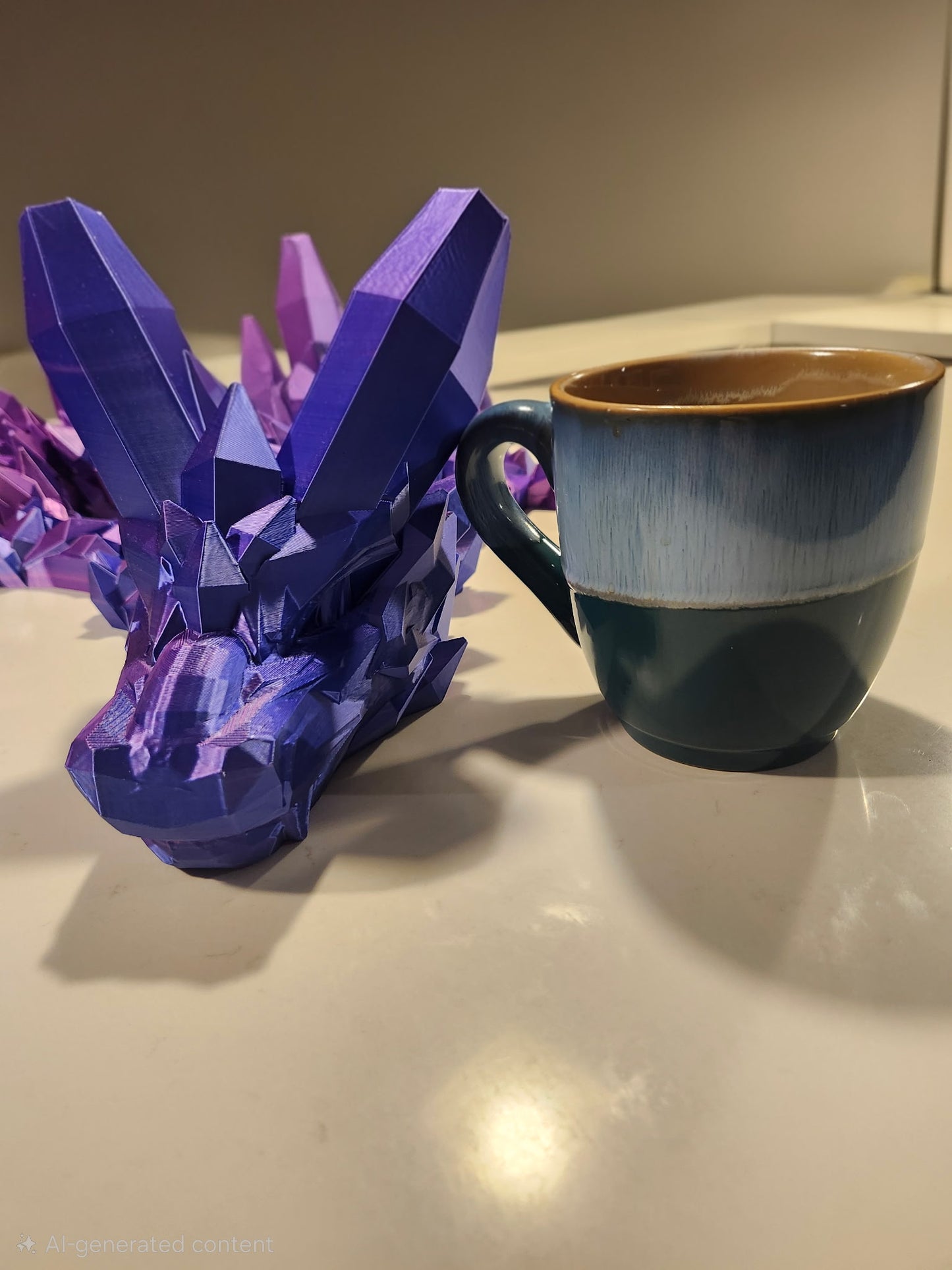 uge Crystal Dragon 3D printed articulated figure over 5 feet long, colors may vary, made by Z Axis Rising